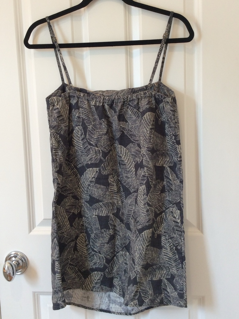 Faherty Byron Bay Linen Dress - Charcoal Banana Leaf - XXS - NWOT - Picture 7 of 8
